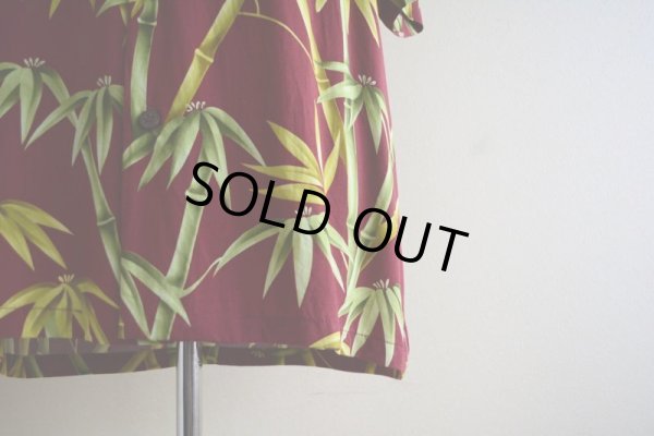 画像11: Bishop St.  バンブー柄レーヨンアロハシャツ　 "MADE IN HAWAII"　 表記M 