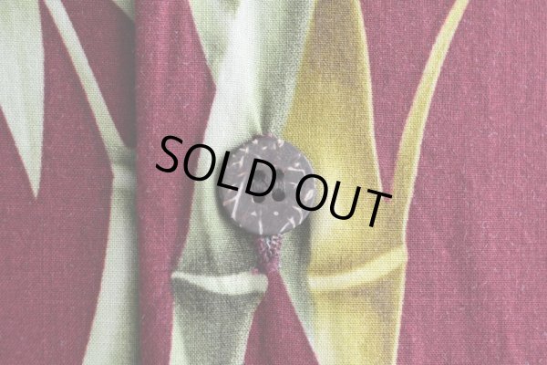 画像10: Bishop St.  バンブー柄レーヨンアロハシャツ　 "MADE IN HAWAII"　 表記M 