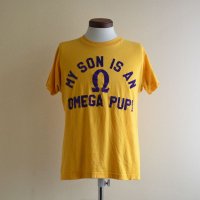 1980s フロッキープリントTシャツ　 "MADE IN USA"　 表記L 