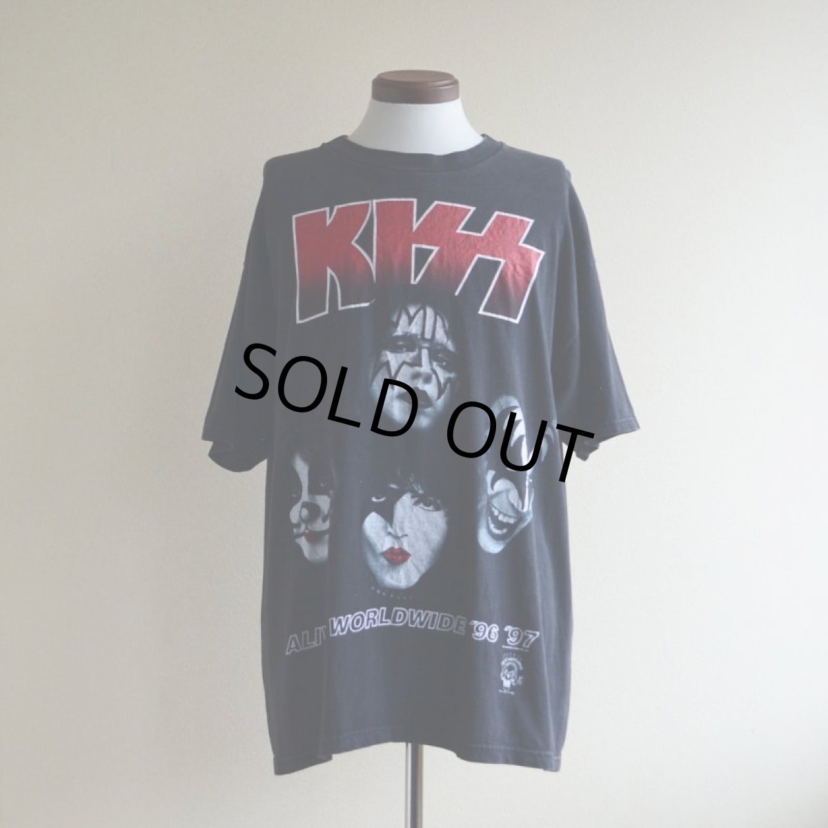 画像1: 1990s KISS ALIVE/WORLDWIDE TOUR Tシャツ　 表記XL  (1)