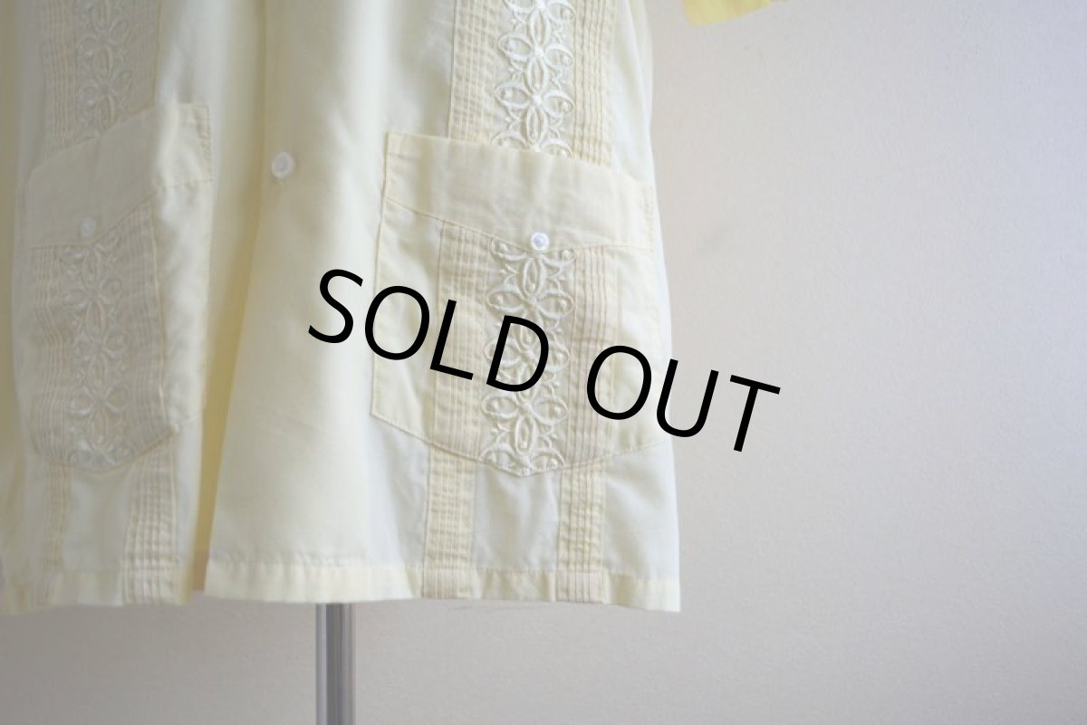 画像10: THE GENUINE HABAND GUAYABERA キューバシャツ　 表記L  (10)