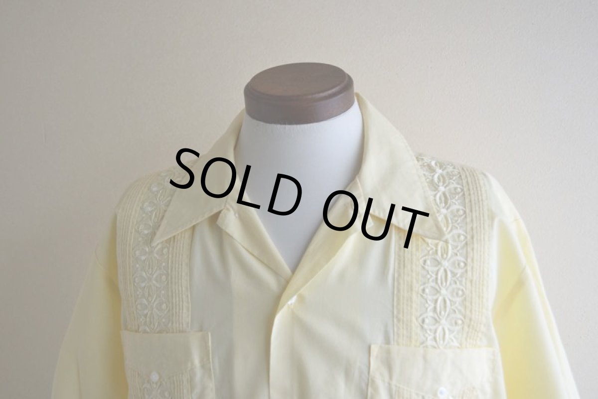 画像6: THE GENUINE HABAND GUAYABERA キューバシャツ　 表記L  (6)