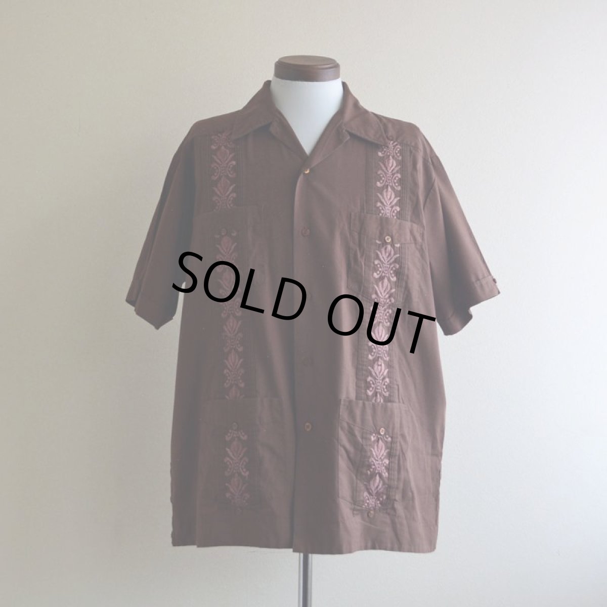 画像1: GUAYABERA by HABAND キューバシャツ　 表記L  (1)