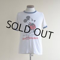1980s MICKEY MOUSE リンガーTシャツ　 "MADE IN USA"　 表記M 