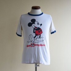 画像1: 1980s MICKEY MOUSE リンガーTシャツ　 "MADE IN USA"　 表記M  (1)