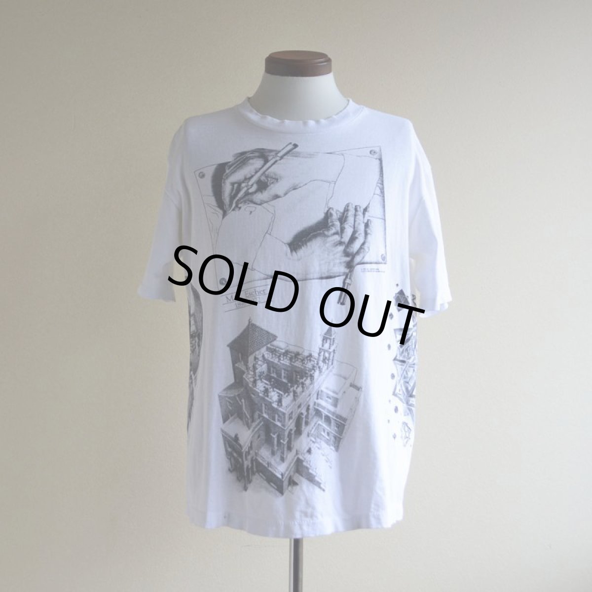 画像1: 1990s M.C. ESCHER マルチプリントTシャツ　 "MADE IN USA"　 表記M  (1)