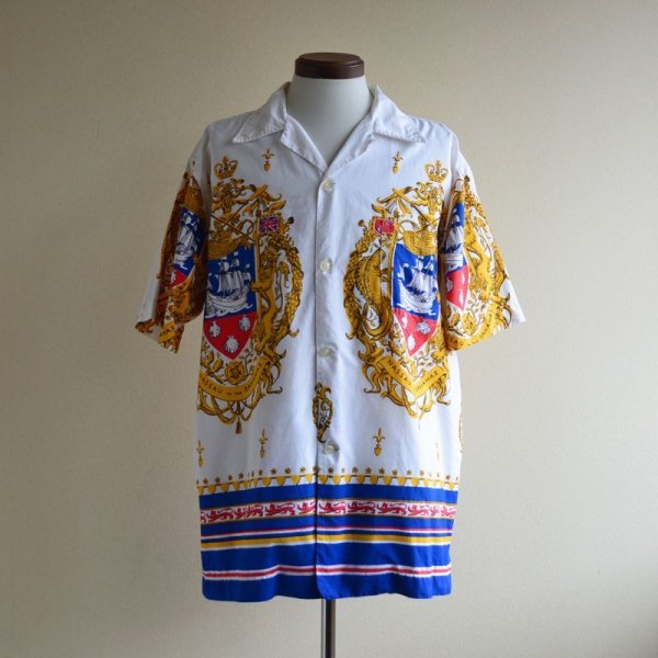 画像1: 1960s Larry's オープンカラーシャツ　 "NASSAU IN THE BAHAMAS"　 実寸L 