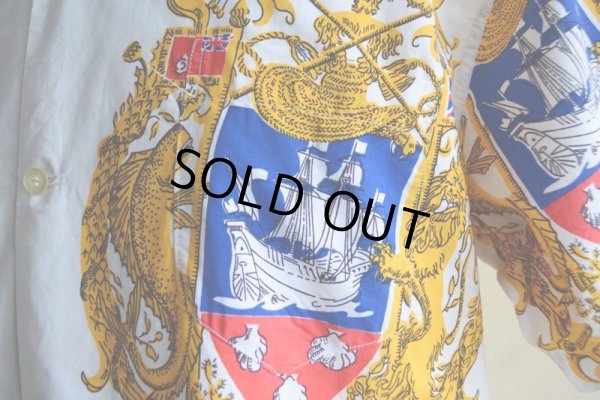 画像9: 1960s Larry's オープンカラーシャツ　 "NASSAU IN THE BAHAMAS"　 実寸L 