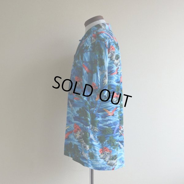 画像4: 1960s SPORTS WEAR レーヨンアロハシャツ　 "MADE IN JAPAN"/和柄(鶴)　 表記M 