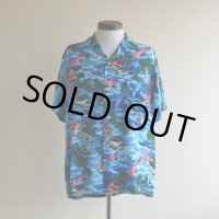 1960s SPORTS WEAR レーヨンアロハシャツ　 "MADE IN JAPAN"/和柄(鶴)　 表記M 