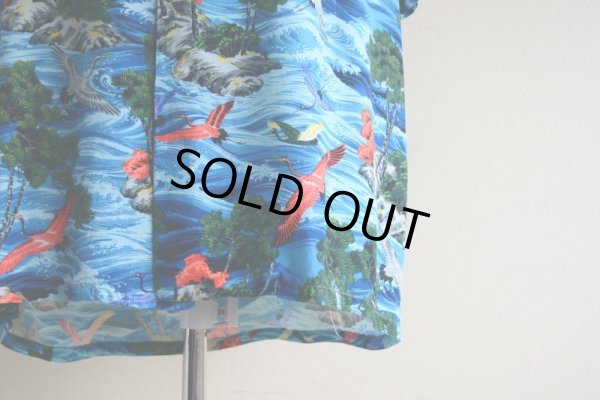 画像10: 1960s SPORTS WEAR レーヨンアロハシャツ　 "MADE IN JAPAN"/和柄(鶴)　 表記M 