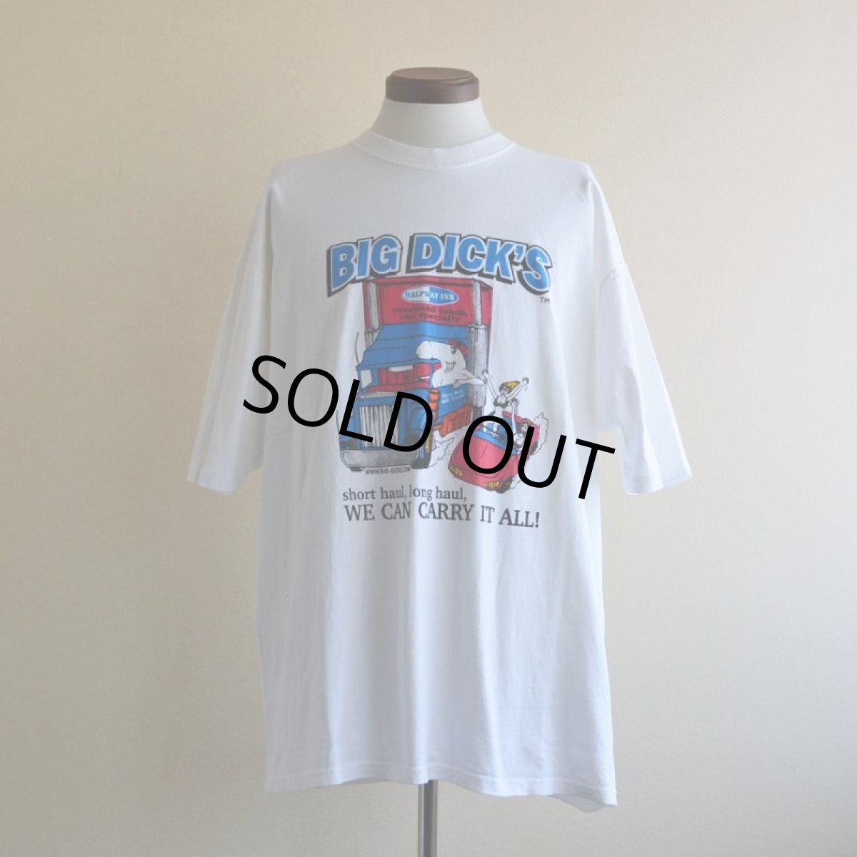画像1: 1990s BIG DICK'S HALFWAY INN ド下ネタTシャツ　 表記XL  (1)