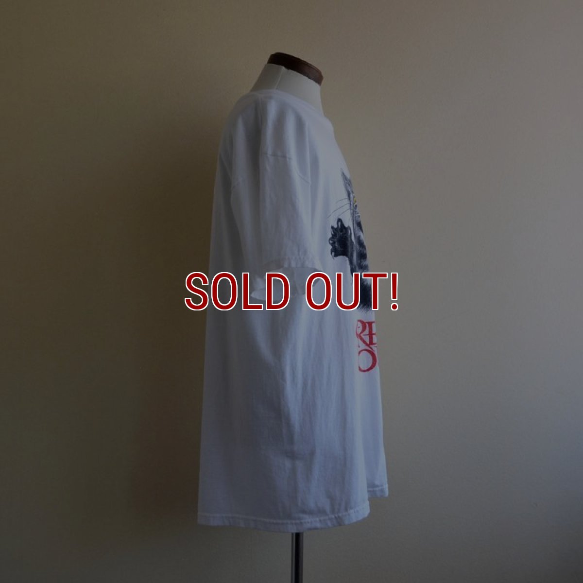 画像2: 1990-00s STRESSED OUT！ ネコTシャツ　 表記XL  (2)