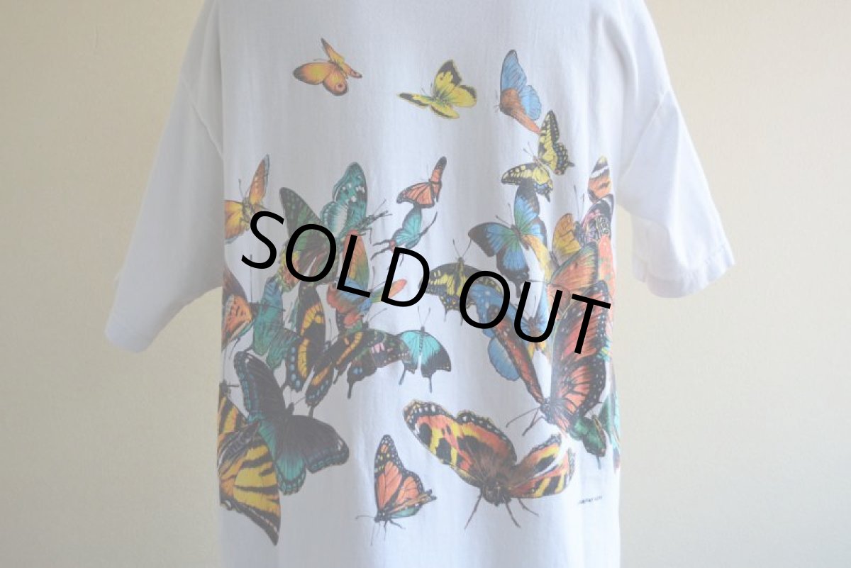 画像11: 1990s HABITAT 蝶アートTシャツ　 "MADE IN USA"　 表記L  (11)