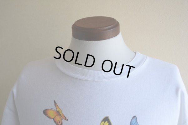 画像7: 1990s HABITAT 蝶アートTシャツ  "MADE IN USA"  表記L