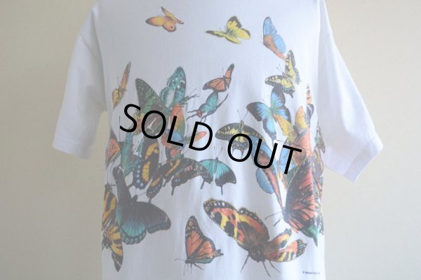 画像9: 1990s HABITAT 蝶アートTシャツ  "MADE IN USA"  表記L