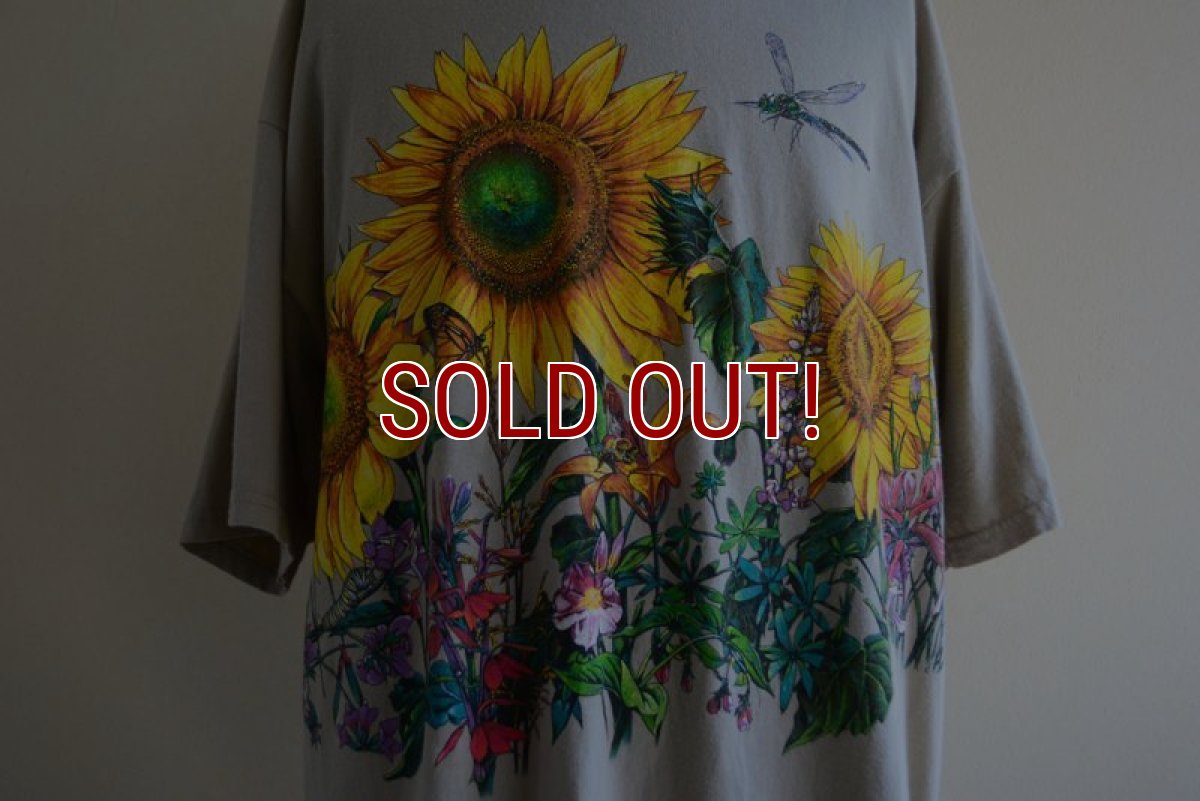 画像9: 1990s ひまわり アートTシャツ　 "MADE IN USA"　 表記L  (9)
