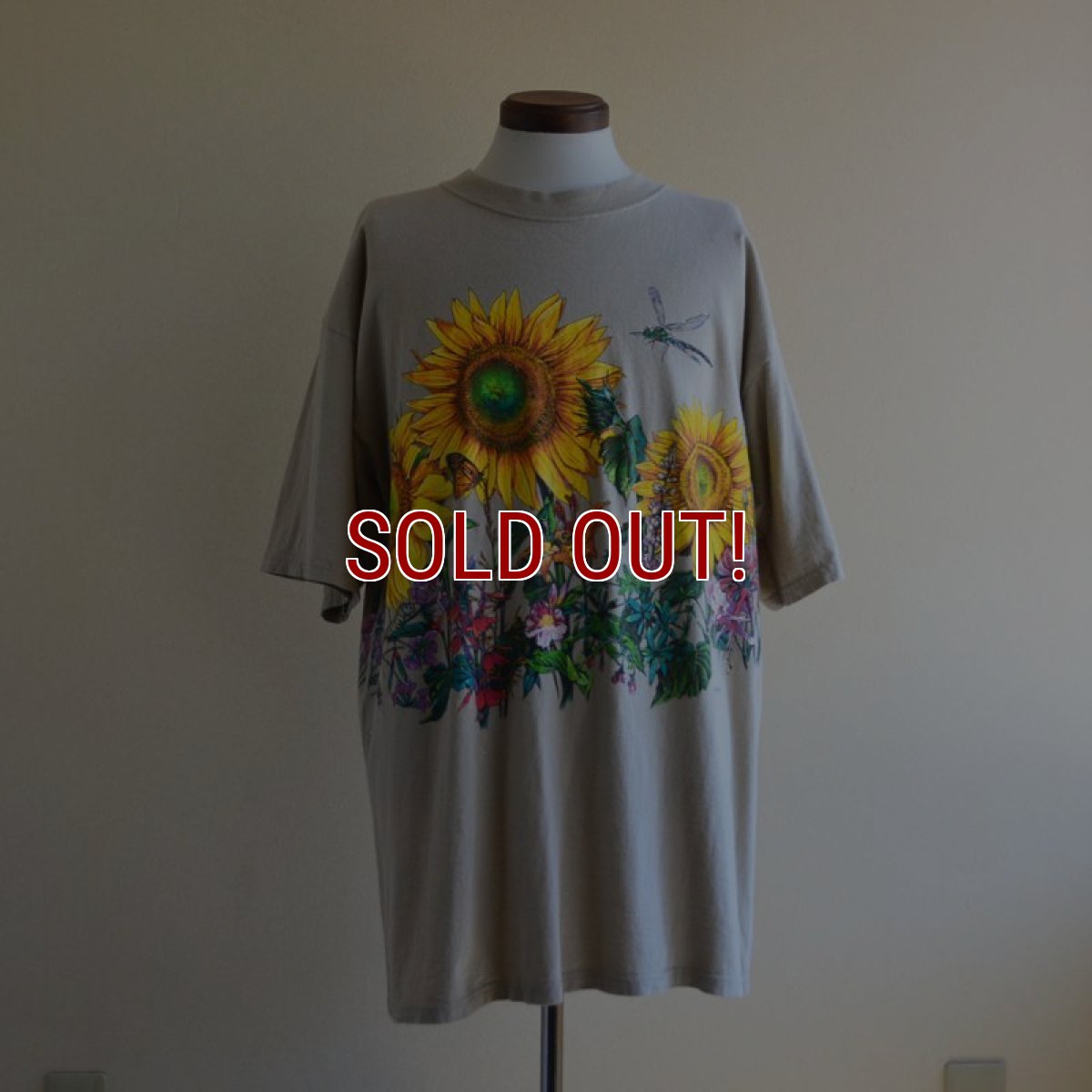画像1: 1990s ひまわり アートTシャツ　 "MADE IN USA"　 表記L  (1)