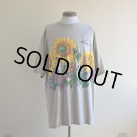 1990s ひまわり アートTシャツ　 "MADE IN USA"　 表記L 