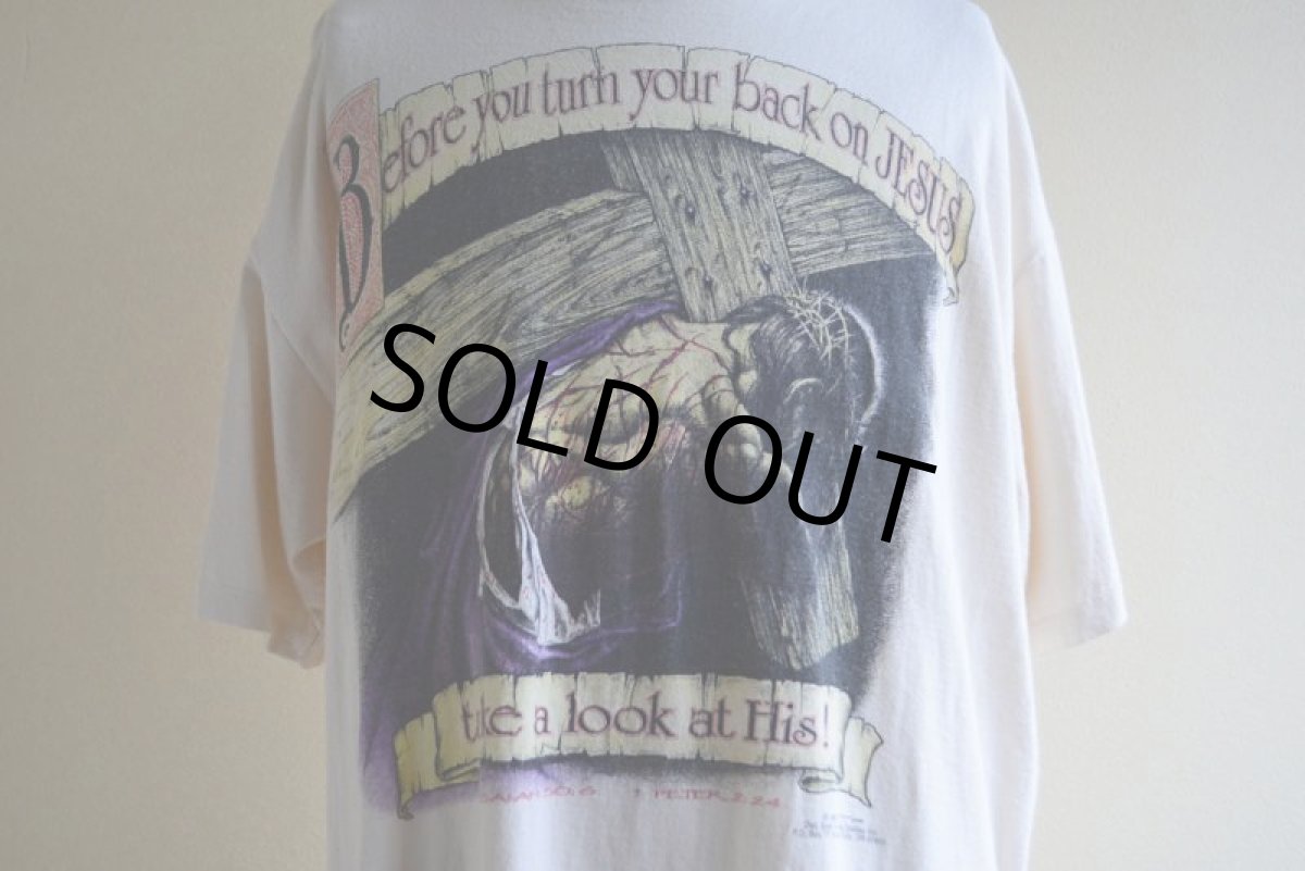 画像8: 1990s JESUS プリントTシャツ　 "MADE IN USA"　 表記XL  (8)
