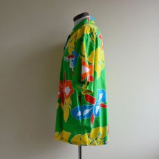 画像4: ORIGINAL JAMS コットンアロハシャツ　 "Surf Line HAWAII"　 表記XL  (4)