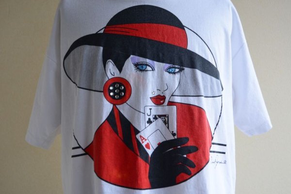 画像8: 1990s Carol Joseph アートTシャツ　 "MADE IN USA"　 実寸L-XL 