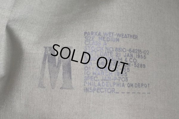 画像5: 1950s US.NAVY レインパーカー  表記MEDIUM