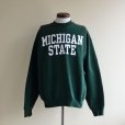 画像1: 1990s MICHIGAN STATE カレッジスウェット　<br>"MADE IN USA"　<br>表記L<br> (1)