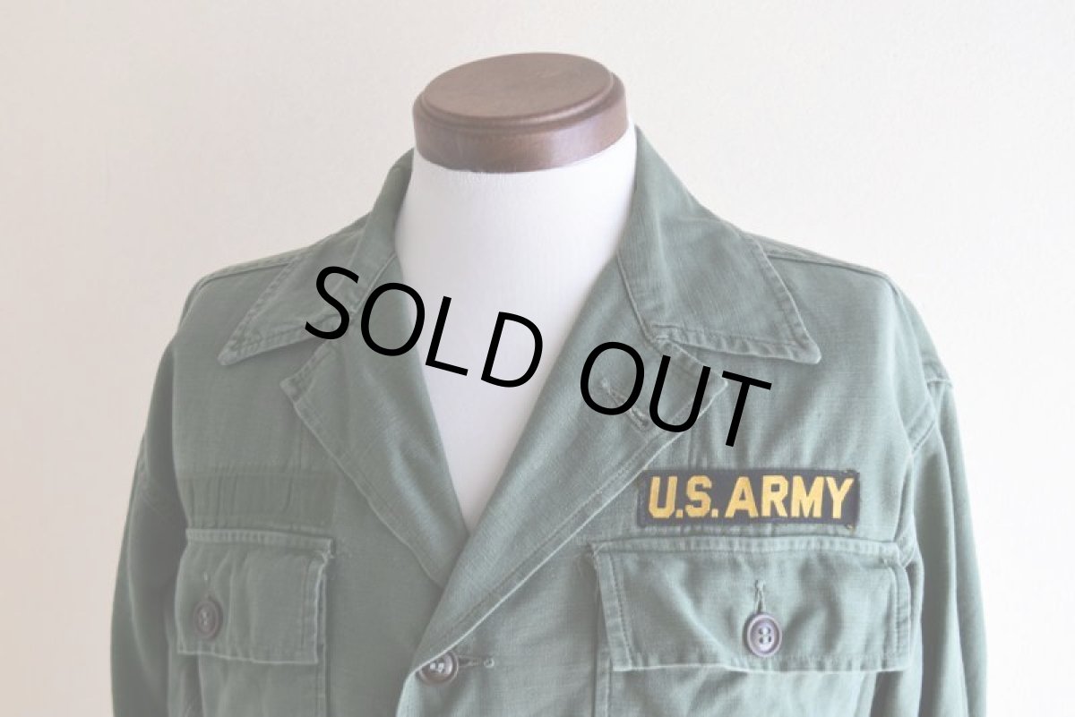 画像6: 1950s US.ARMY OG107 ユーティリティシャツ　 "1st初期"　 実寸S  (6)