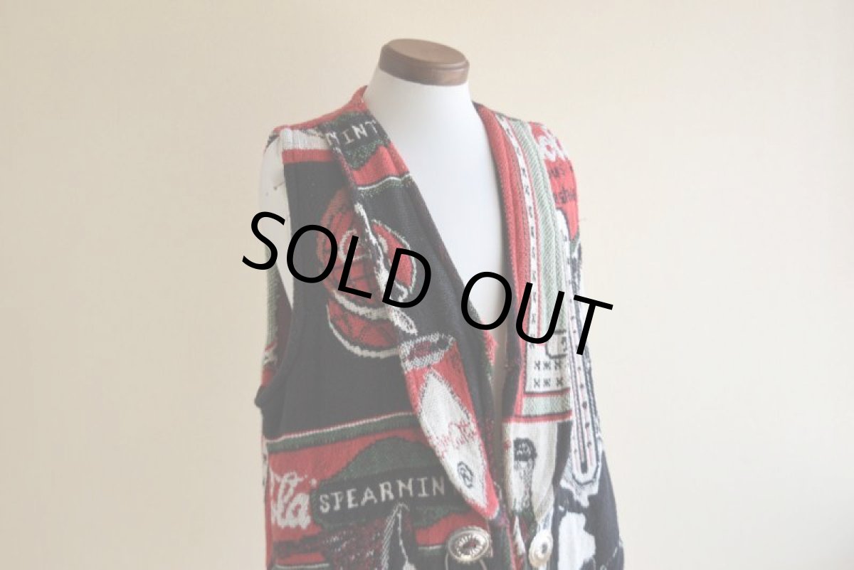 画像8: 1990s Coca-Cola ラグベスト　 "MADE IN USA"　 表記XL  (8)