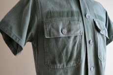 画像9: 1950s FRUIT OF THE LOOM US.ARMY ユーティリティシャツ　 "13スターボタン"　 実寸S-M  (9)