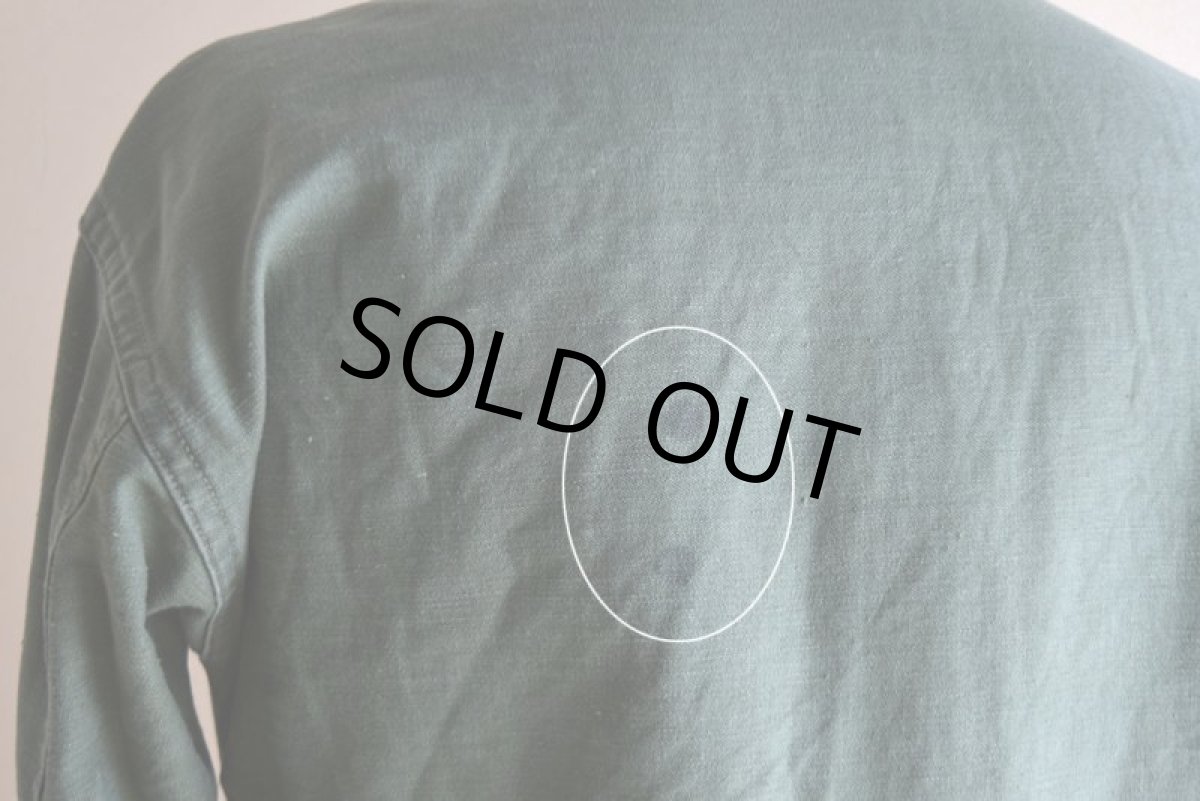 画像15: 1950s US.ARMY OG107 ユーティリティシャツ　 "1st初期"　 実寸S  (15)