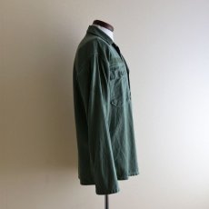 画像2: 1950s US.ARMY OG107 ユーティリティシャツ　 "1st初期"　 実寸ML  (2)