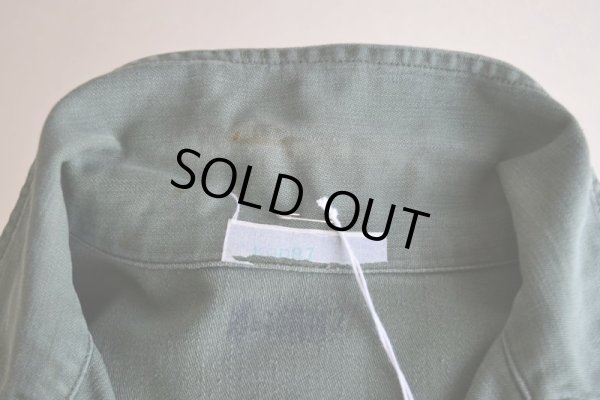 画像5: 1950s US.ARMY OG107 ユーティリティシャツ　 "1st初期"　 実寸ML 