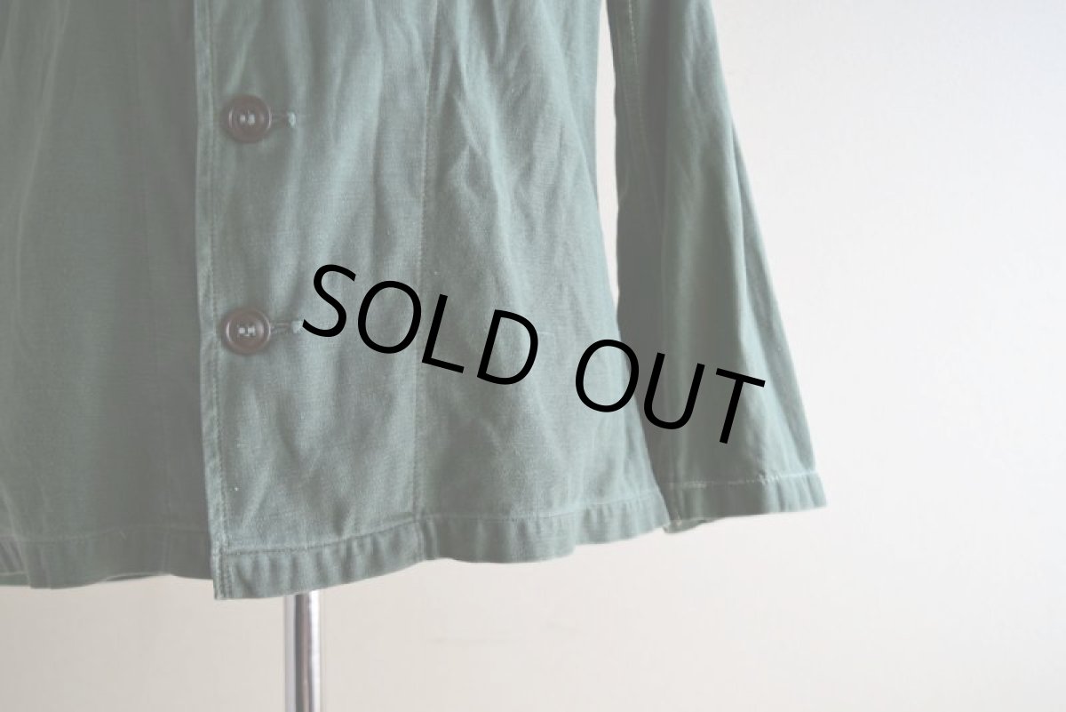 画像10: 1950s US.ARMY OG107 ユーティリティシャツ　 "1st初期"　 実寸S  (10)