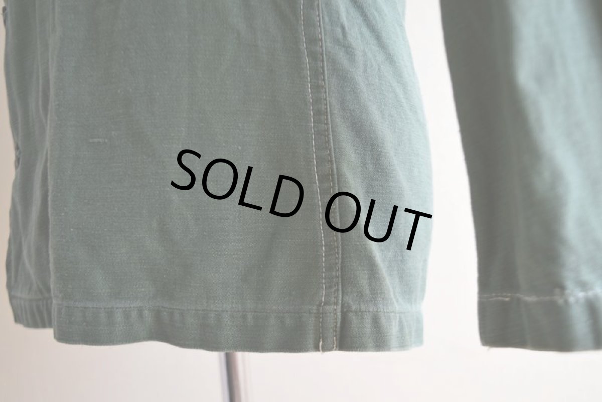 画像11: 1950s US.ARMY OG107 ユーティリティシャツ　 "1st初期"　 実寸S  (11)