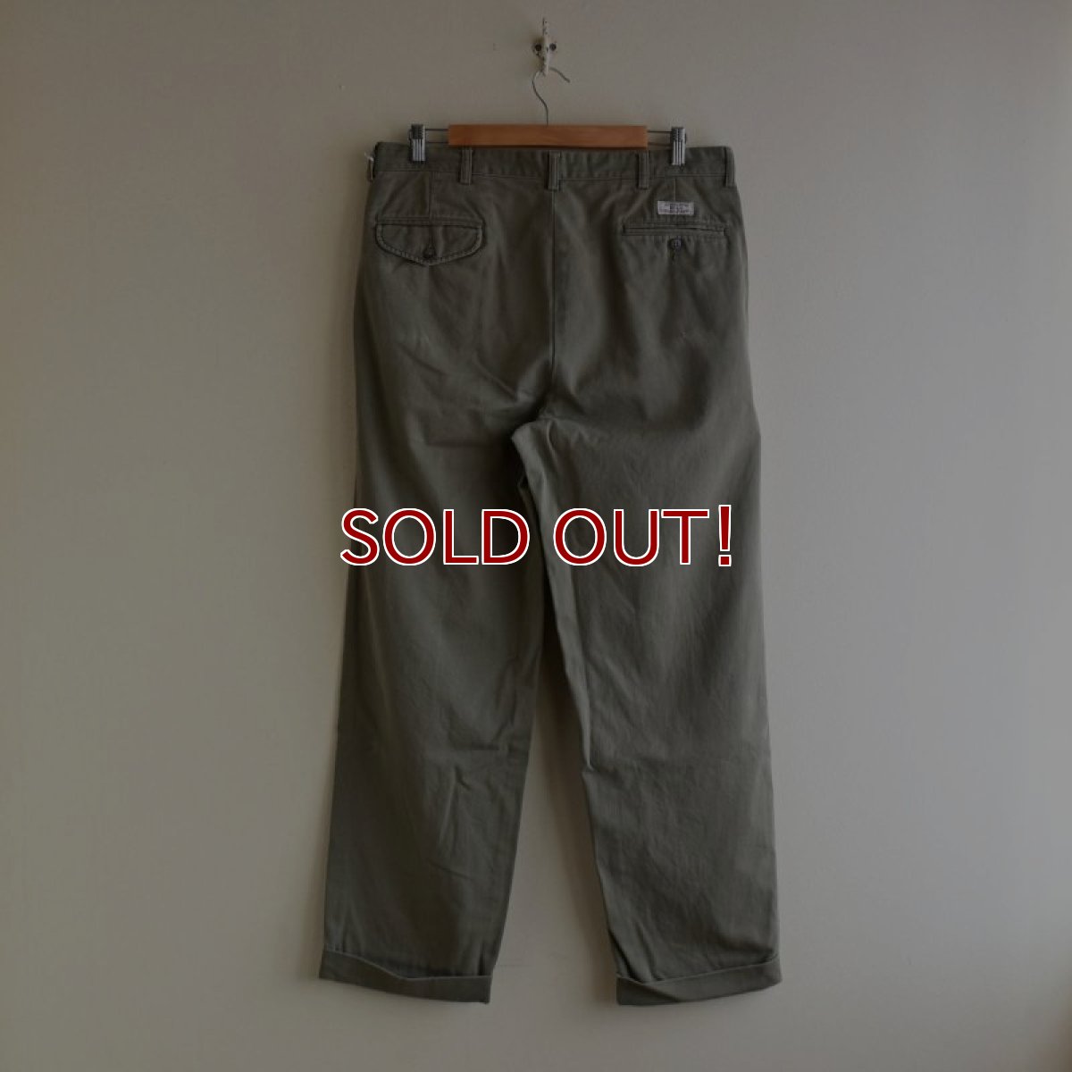 画像2: Polo by RalphLauren ツータックチノトラウザー　 "HAMMOND PANT"　 表記35×30  (2)