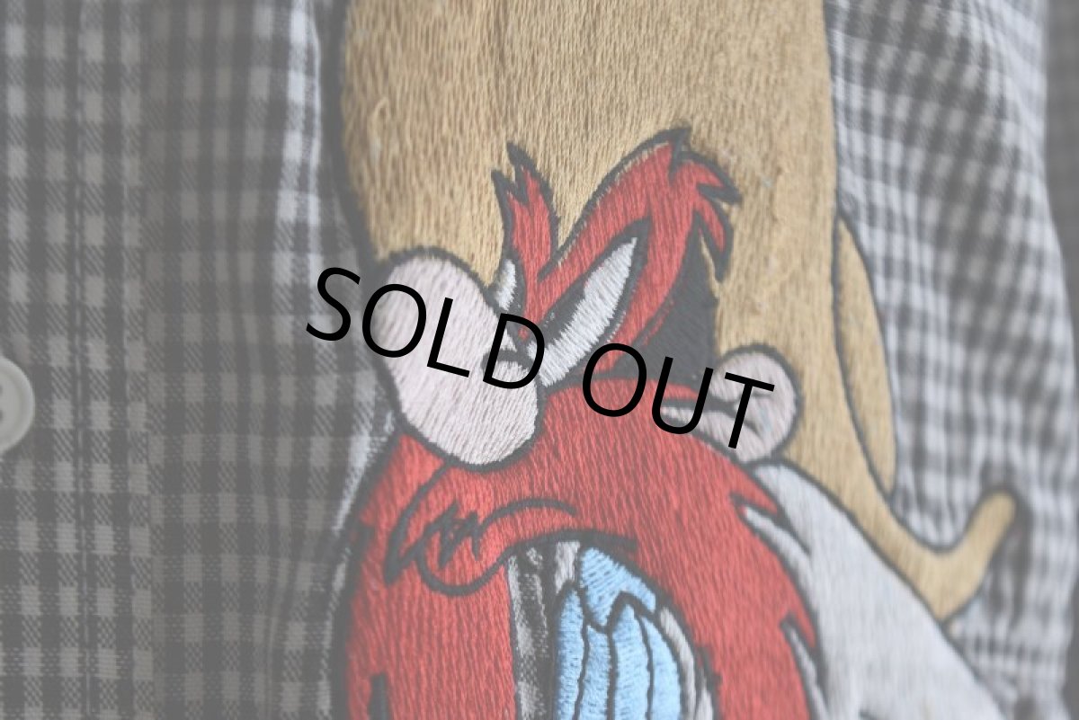 画像9: 1990s ACME CLOTHING CO. LOONEY TUNES チェックシャツ　 表記L  (9)