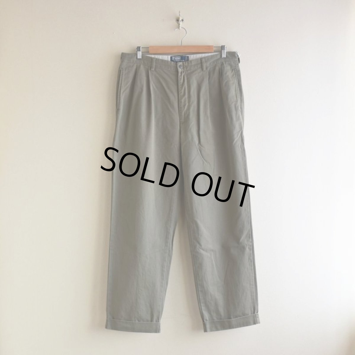 画像1: Polo by RalphLauren ツータックチノトラウザー　 "HAMMOND PANT"　 表記35×30  (1)
