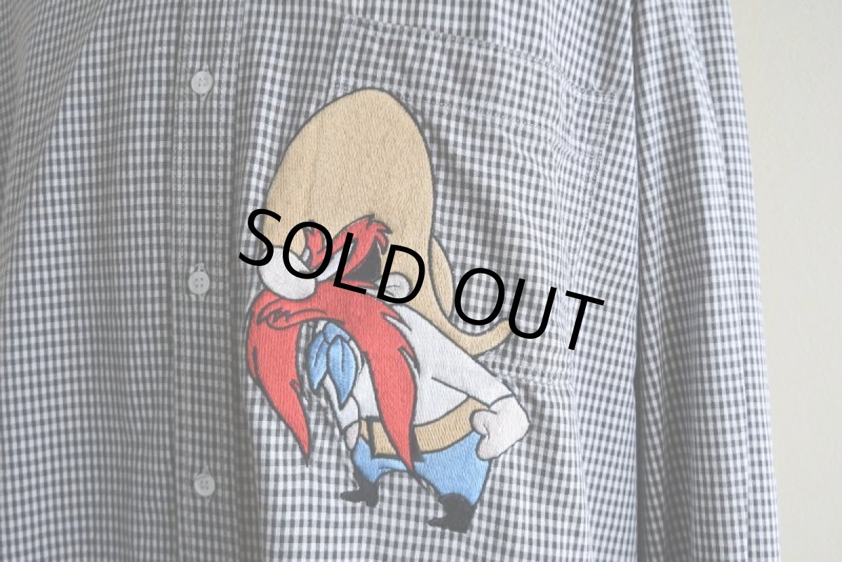 画像8: 1990s ACME CLOTHING CO. LOONEY TUNES チェックシャツ　 表記L  (8)