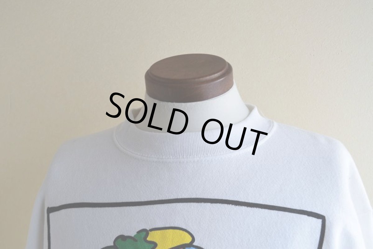 画像8: 1990s LISTEN HONEY 'cat woman' アートスウェット　 "MADE IN USA"　 表記M  (8)