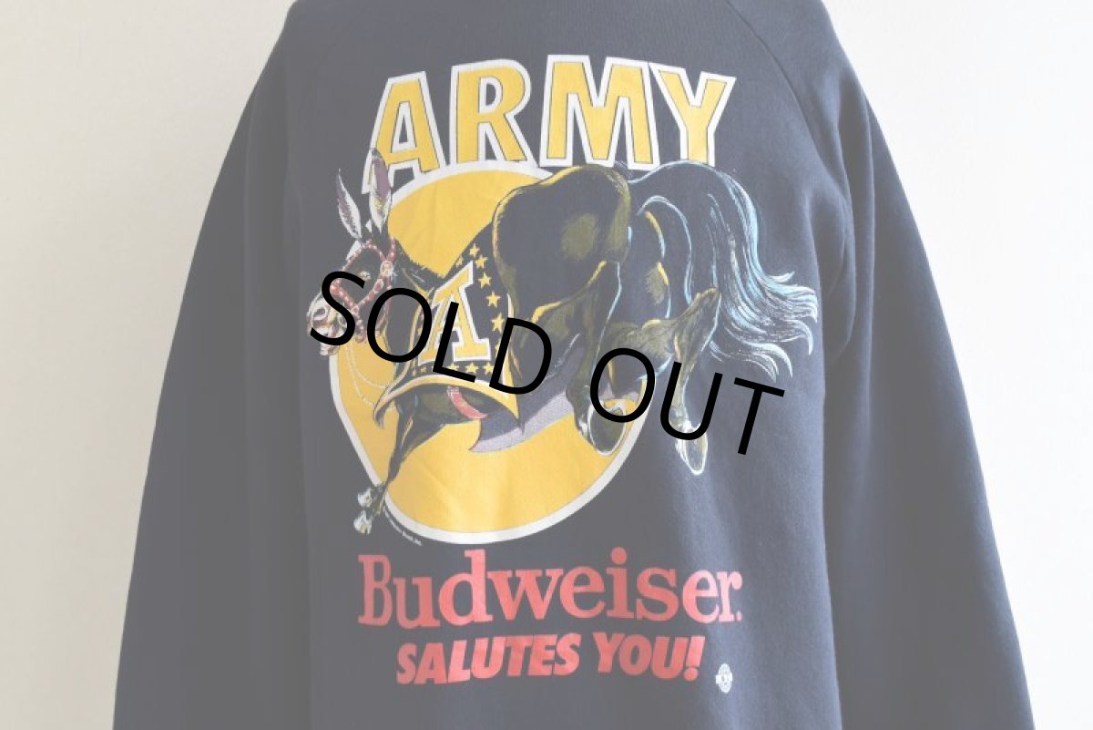 画像8: 1980s Budweiser SALUTES YOU！ ARMY プリントスウェット　 "MADE IN USA"　 表記L  (8)