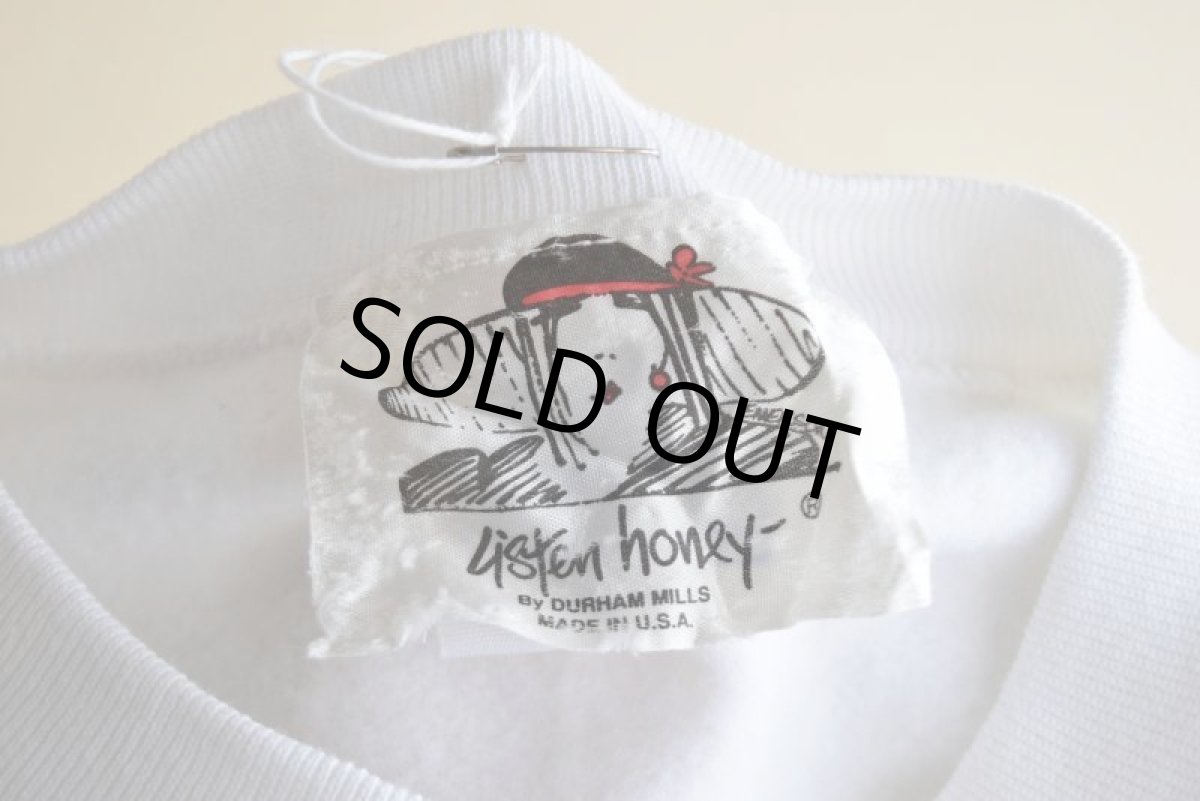 画像5: 1990s LISTEN HONEY 'cat woman' アートスウェット　 "MADE IN USA"　 表記M  (5)