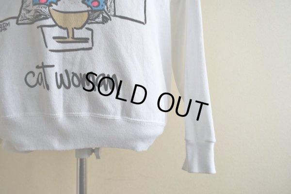 画像12: 1990s LISTEN HONEY 'cat woman' アートスウェット  "MADE IN USA"  表記M