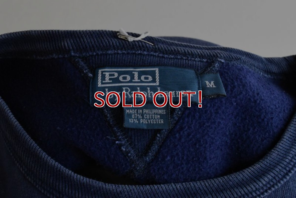 画像5: 1990s Polo by RalphLauren NAVAL STATION スウェット　 "はめ込み両V"　 表記M  (5)