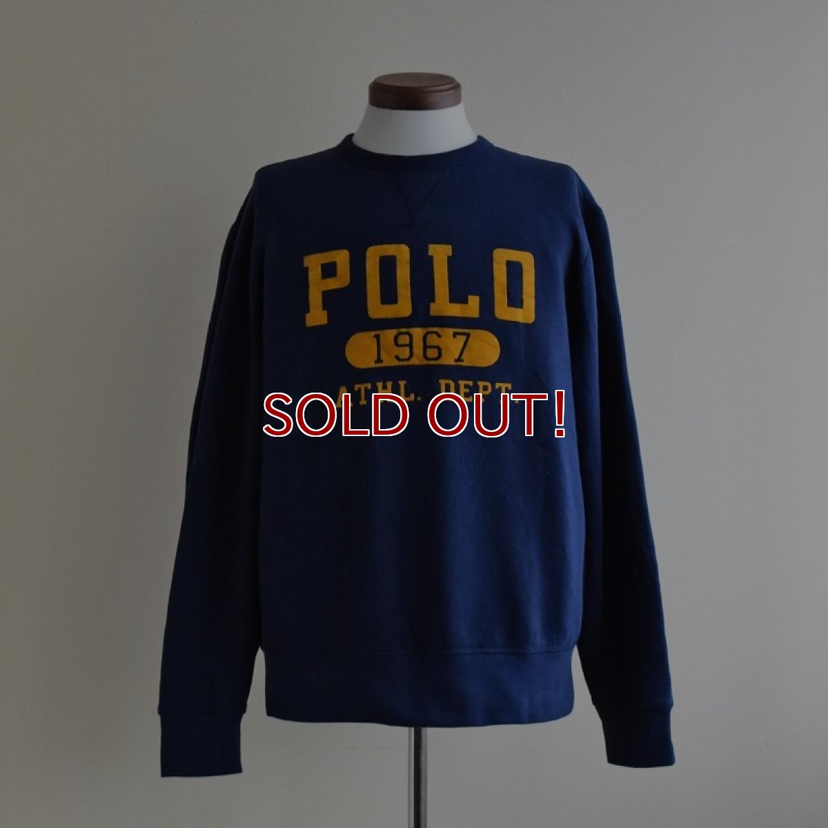 画像1: POLO RALPH LAUREN 両Vフロッキースウェット　 表記M  (1)