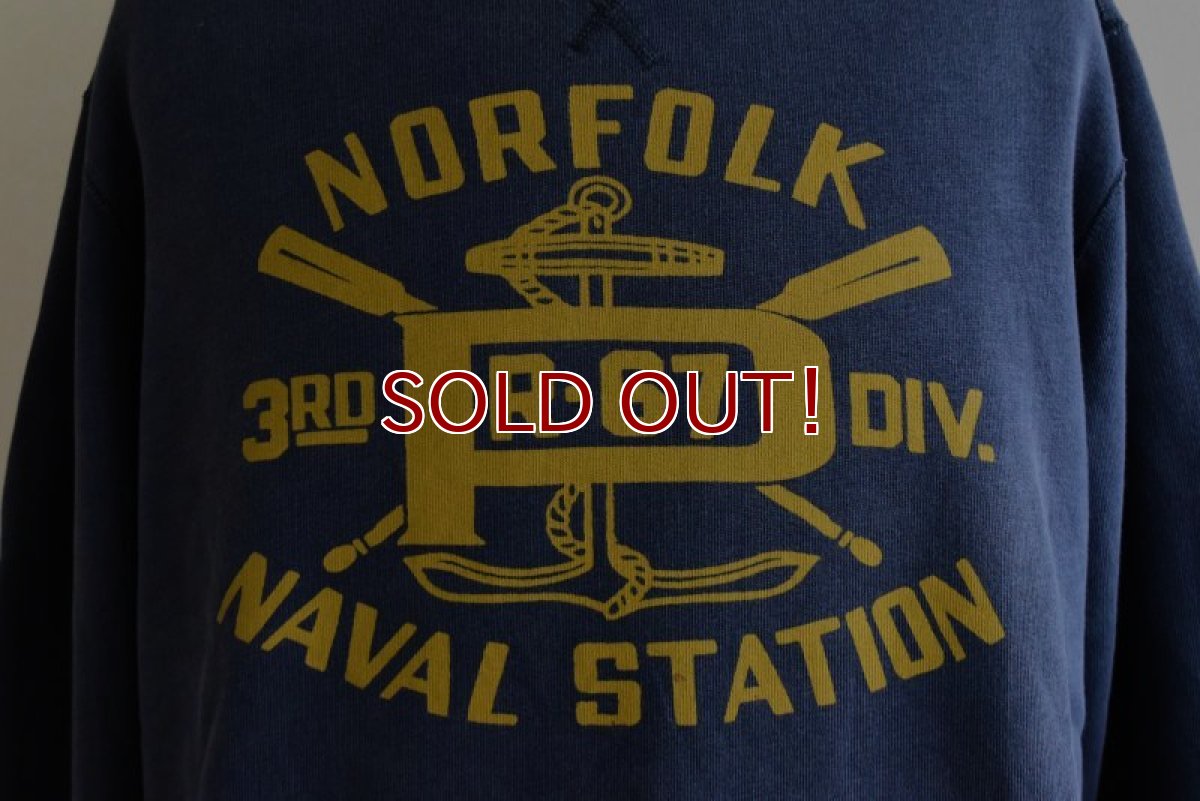 画像9: 1990s Polo by RalphLauren NAVAL STATION スウェット　 "はめ込み両V"　 表記M  (9)