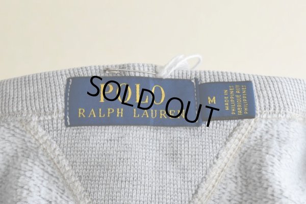 画像5: POLO RALPH LAUREN 両Vフロッキースウェット　 "はめ込み両V"　 表記M 