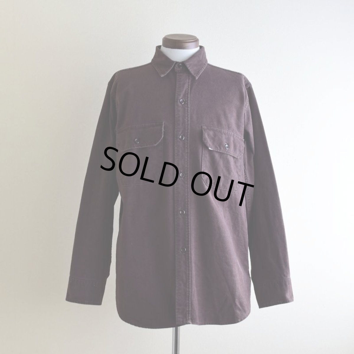 画像1: 1970s Woolrich シャモアクロスシャツ　 "MADE IN USA"　 実寸ML  (1)
