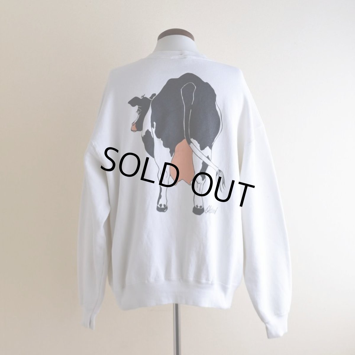 画像3: 1990s OLDLAND COW 両面プリントスウェット　 "MADE IN USA"　 表記XL  (3)